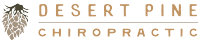 Desert Pine Chiropractic logo featuring a stylized pine cone, emphasizing gentle chiropractic care and the Torque Release Technique.